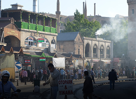 busy street in Turkey